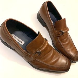Mens Brown Leather Loafers Shoes - Size 9 - MADDEN